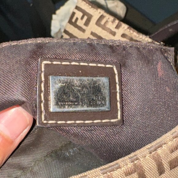 FENDI ZUCCHINO CANVAS Mama Forever Baguette Brown Mini - Picture 7 of 13